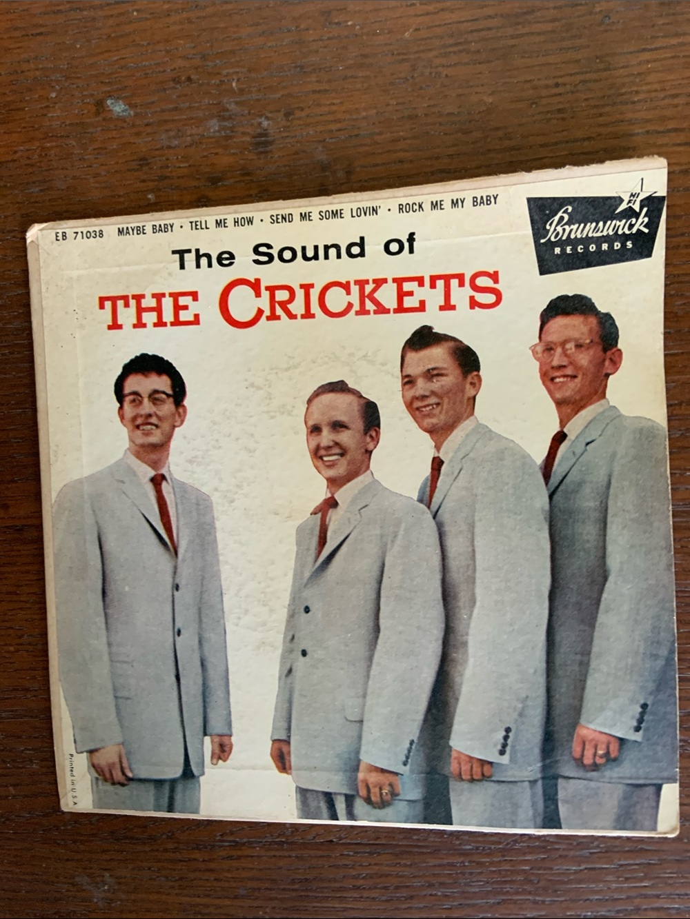'Vintage Buddy Holly The Sound of The Crickets' 45 Record Album Excellent Cond